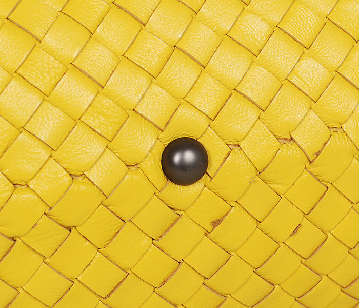 Bottega Veneta krim intrecciato calf bag 1048S lemon yellow - Click Image to Close